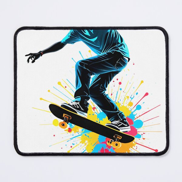 Item preview, Skateboard jump skateboarding skater silhouette electric kid teen gift kick flip  designed and sold by cheekylorns.