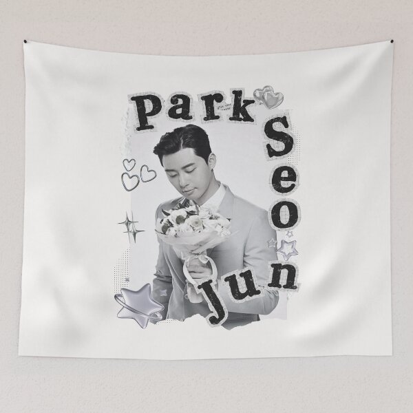 Item preview, Park Seo-joon Collage: Elegant Black and White Art designed and sold by AJUNICE STUDIO.