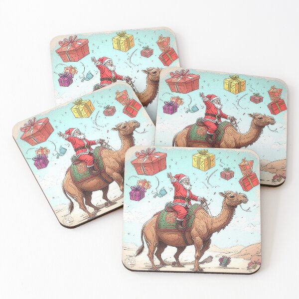 Item preview, camel santa 2024 tileartwork designed and sold by tileartwork.
