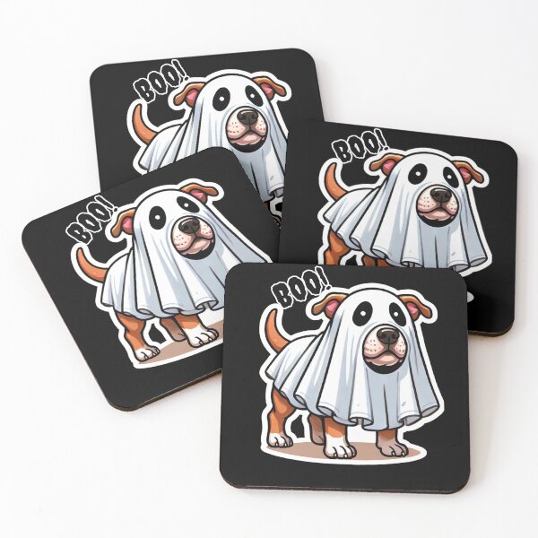 Item preview, AmStaff Ghost Costume - Cute Halloween Dog Design designed and sold by NiftyTees.
