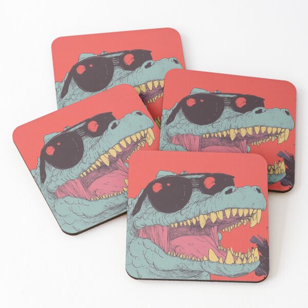 Item preview, Cool T-Rex in Shades - Retro Cartoon Style designed and sold by DrRoza.