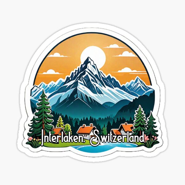 Item preview, Interlaken Region Switzerland Sticker designed and sold by Devo07.