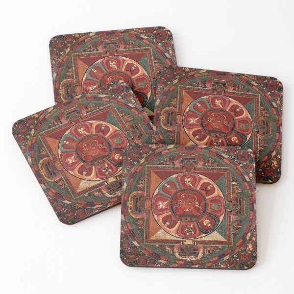 Item preview, Mandala 207 Yamari Rakta Buddhist Deity Virupa Lineage 5 Deity 1400s designed and sold by GuyBlank.