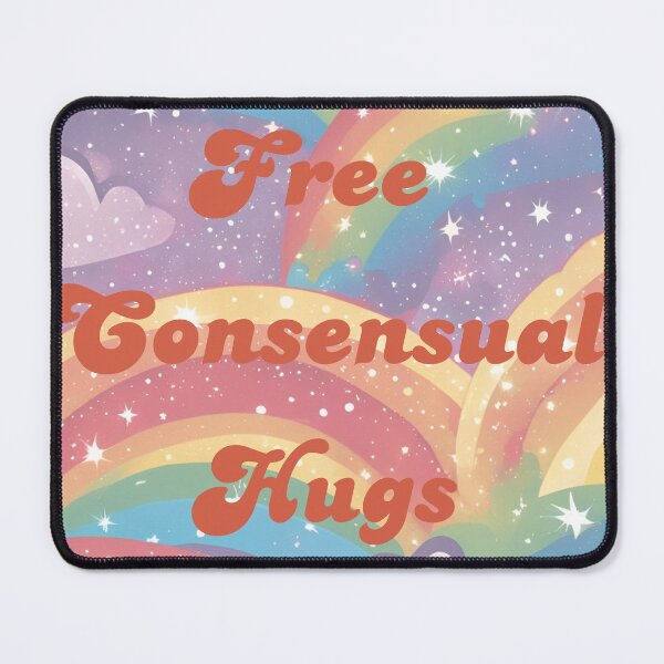 Item preview, Free Consensual Hugs, stickers and stuff designed and sold by Smallfish1274.