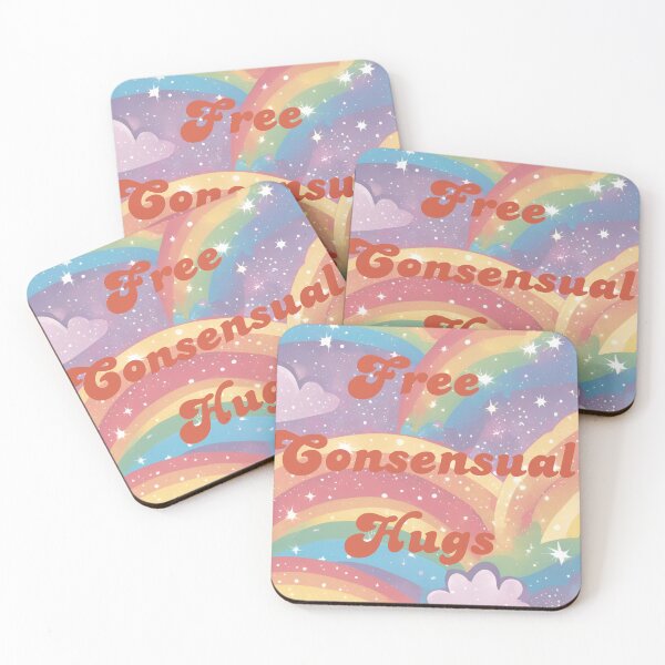 Item preview, Free Consensual Hugs, stickers and stuff designed and sold by Smallfish1274.