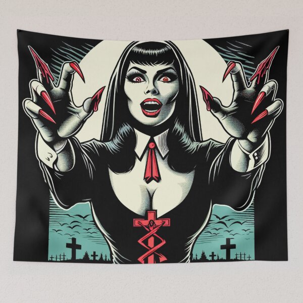 Aperçu de l'œuvre Femme vampire sexy créée et vendue par PulpVintage.