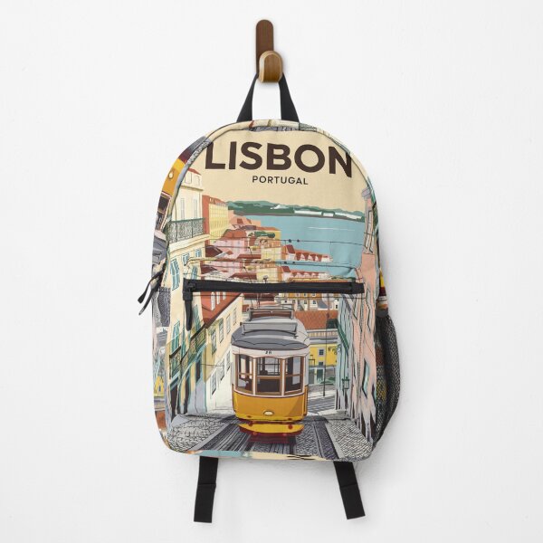 Item preview, Lisbon Vintage Travel Poster designed and sold by TravelerRat.