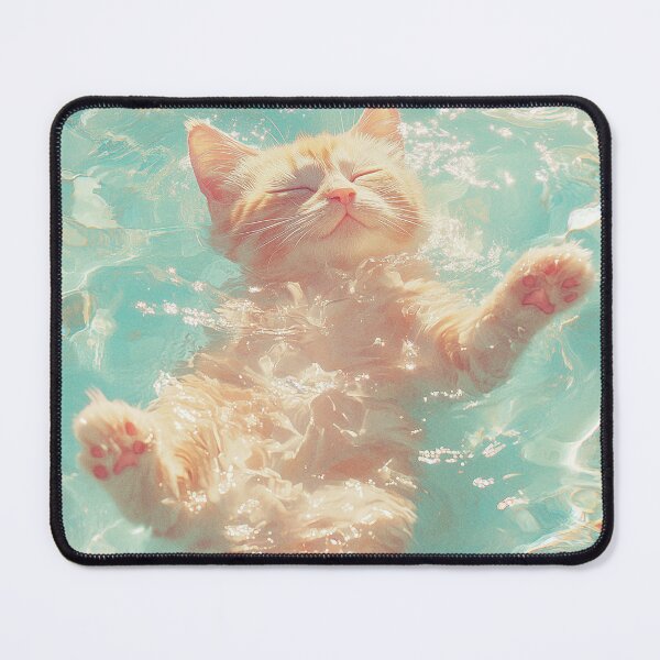Item preview, Kitty Poolside Chill designed and sold by Canary-Vice.