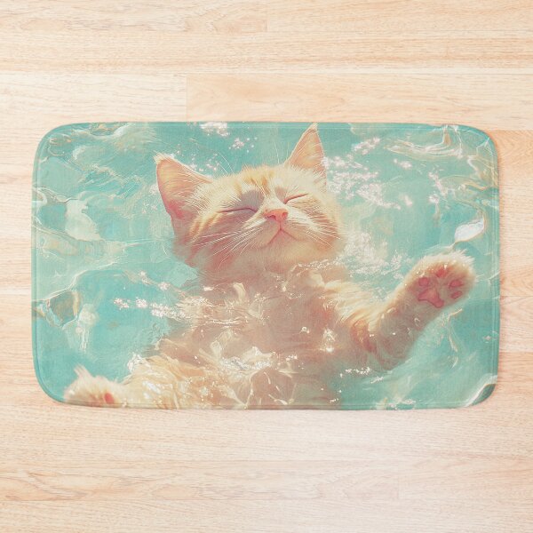 Item preview, Kitty Poolside Chill designed and sold by Canary-Vice.