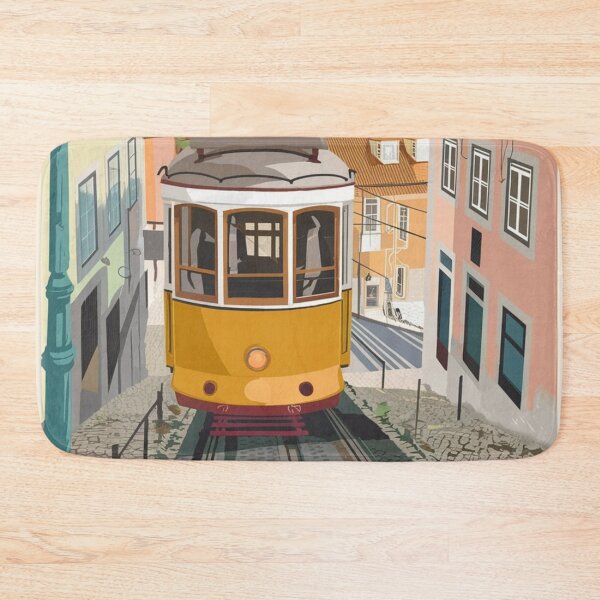 Item preview, Lisbon Vintage Travel Poster designed and sold by TravelerRat.