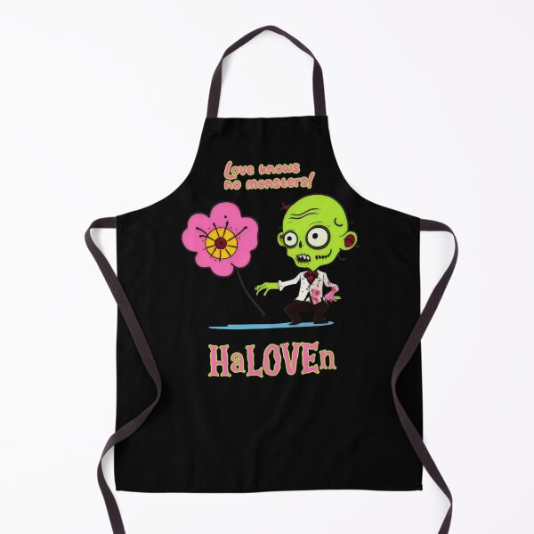 Item preview, Funny Zombie with Flower and HaLOVEn Love Message Cartoon Art designed and sold by Prime-Studio.