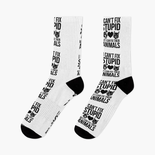 Item preview, Funny Veterinary Tech Humor - I Can't Fix Stupid But I Can Fix Their Animals designed and sold by TeesYouWant.