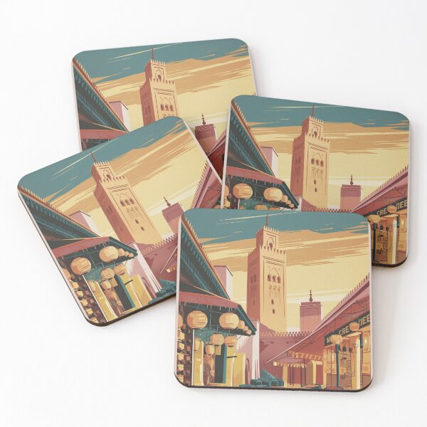 Item preview, Marrakech Vintage Travel Poster designed and sold by TravelerRat.