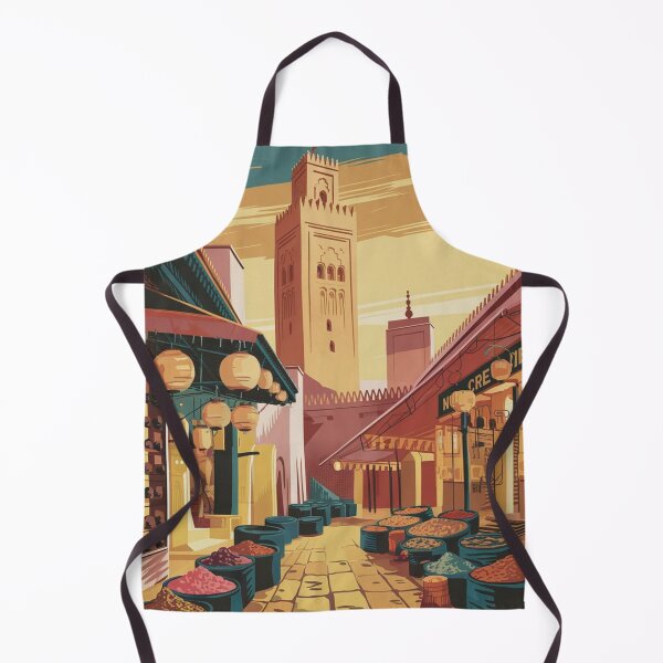 Item preview, Marrakech Vintage Travel Poster designed and sold by TravelerRat.