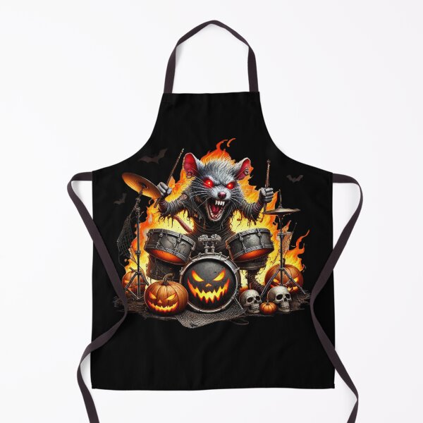 Item preview, halloween rat playing drums designed and sold by Meandmyshop.