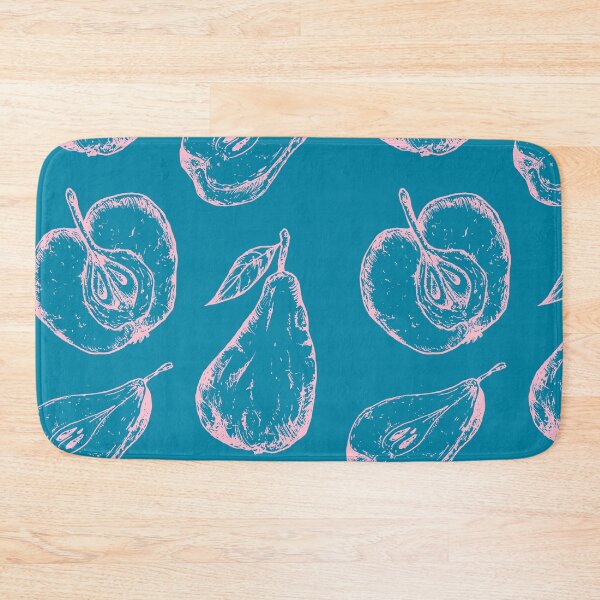 Item preview, Vintage Fruit Outline Pattern - Blue and Pink designed and sold by bowsbotanicals.