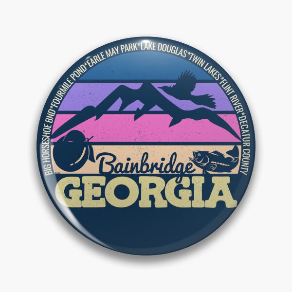 Item preview, Bainbridge Georgia Sunset Retro Vintage Local Pride Logo designed and sold by CRHPOD20.