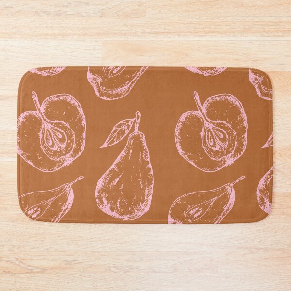 Item preview, Vintage Fruit Outline - Brown and Pink designed and sold by bowsbotanicals.