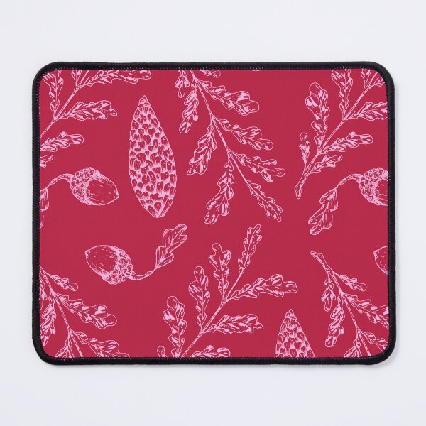 Item preview, Vintage Christmas Pine Cone Pattern - Pink and Red designed and sold by bowsbotanicals.