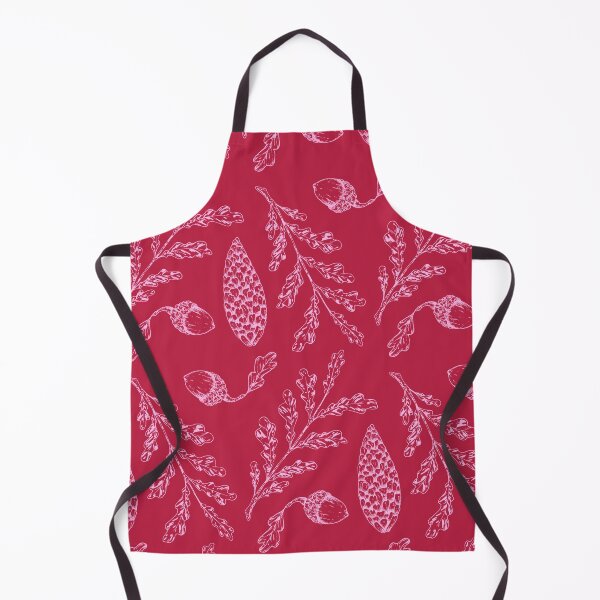 Item preview, Vintage Christmas Pine Cone Pattern - Pink and Red designed and sold by bowsbotanicals.