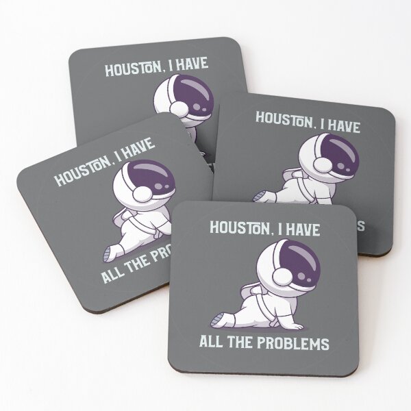 Item preview, Houston I Have All The Problems Pins Stickers Magnets Funny Astronaut Space Humorous Chronic Mental Illness designed and sold by ChronicillnessT.