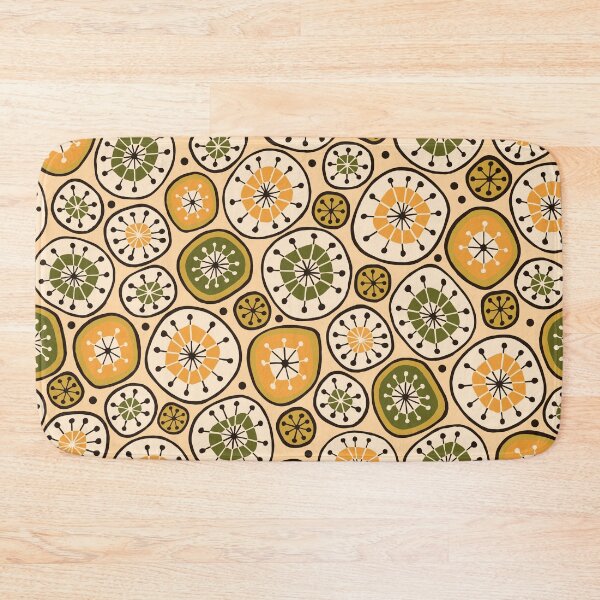 Item preview, Hand Drawn Mid Century Disks in Harvest Orange and Avocado designed and sold by schorrnuff.