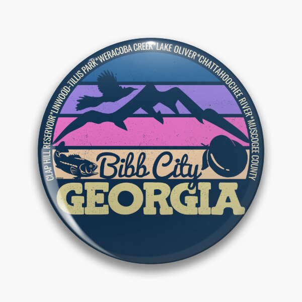 Item preview, Bibb City Georgia Sunset Retro Vintage Local Pride Logo designed and sold by CRHPOD20.
