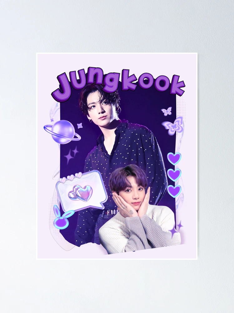 Jungkook Collage: Bold Black and White Portrait