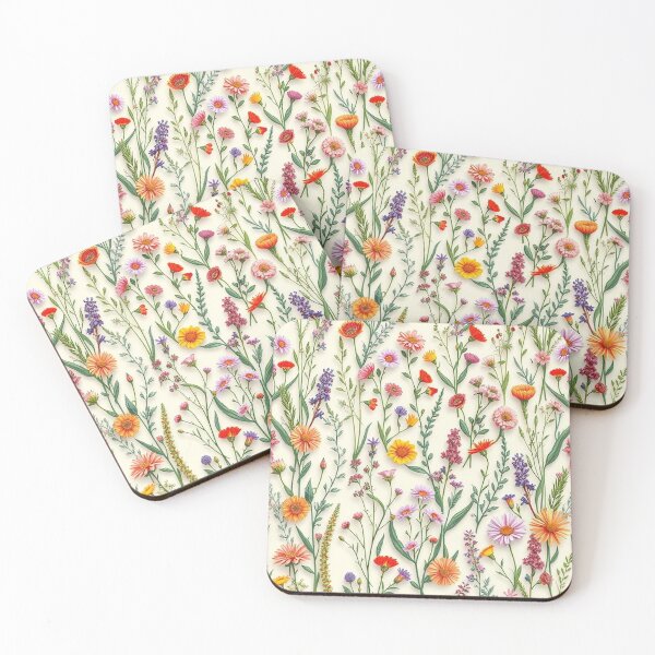 Item preview, Vector Seamless Pattern with Hand-Drawn Wild Plants and Flowers – Colorful Botanical Illustration designed and sold by hjian8219.