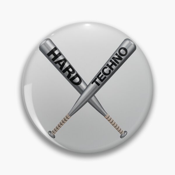 Item preview, "Hard Techno" Crossed Baseball Bats  – Techno Music Design designed and sold by paulo silveira.