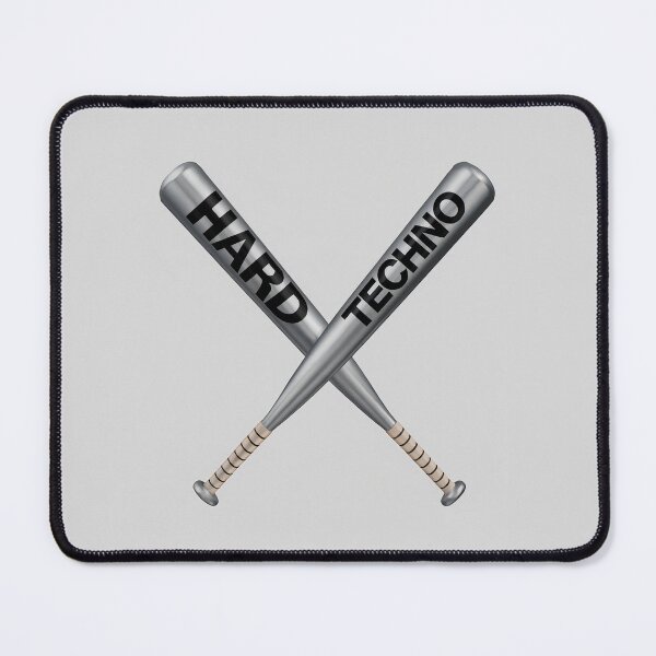 Item preview, "Hard Techno" Crossed Baseball Bats  – Techno Music Design designed and sold by paulo silveira.