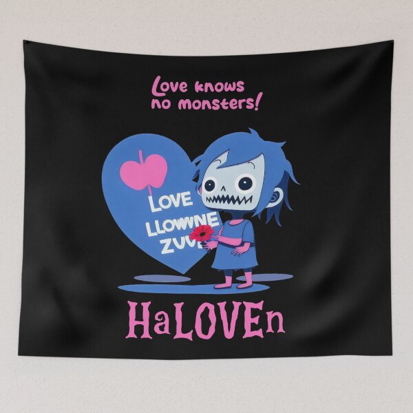 Item preview, Cute HaLOVEn Zombie with Heart and Flower Quirky Love Design designed and sold by Prime-Studio.