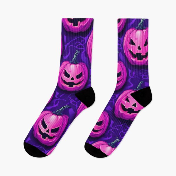 Item preview, HALLOWEEN PATTERN 06 / Gift items and personal use / Pumpkin, Halloween, Skull,  Bat, Leaves, Spooky, Scary, Funny, Horror, Violet, Pink,  Dark, Vector, Art designed and sold by LumDesignArt.