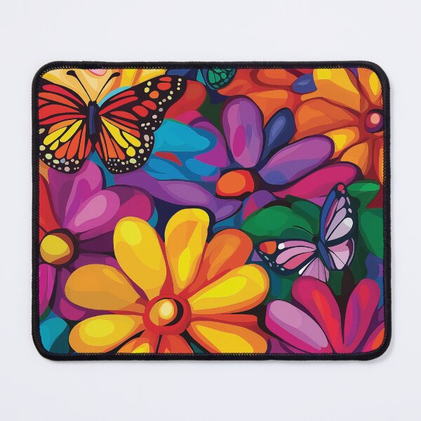 Item preview, A design featuring a profusion of blooming flowers and fluttering butterflies.  designed and sold by HEMRO.