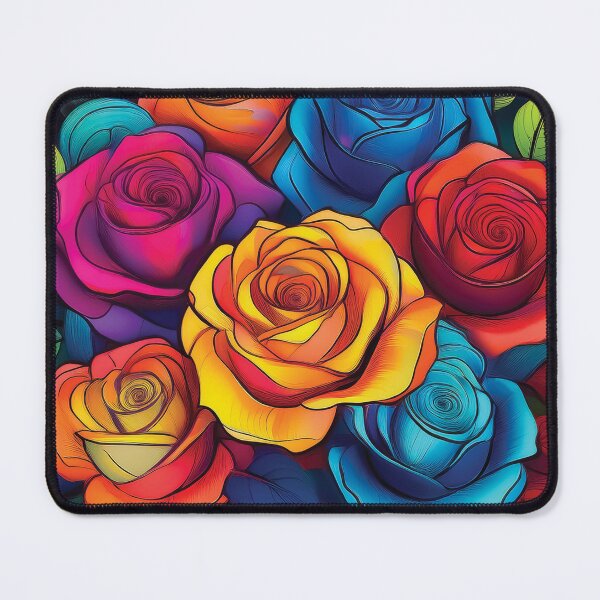 Item preview, A bouquet of roses in a dazzling array of colors design. designed and sold by HEMRO.