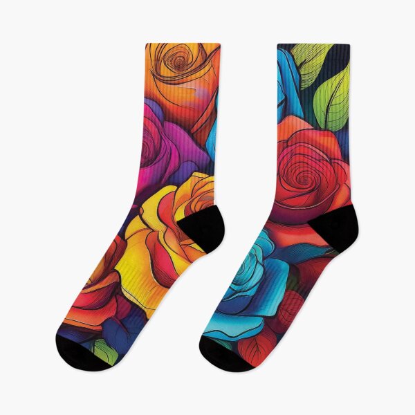 Item preview, A bouquet of roses in a dazzling array of colors design. designed and sold by HEMRO.