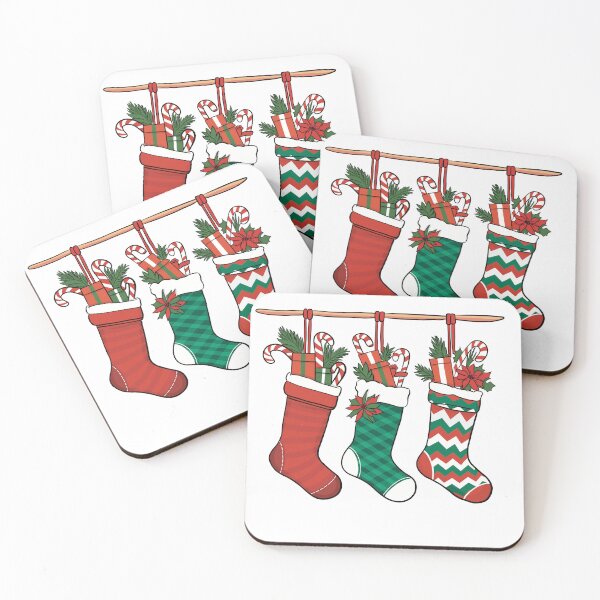 Item preview, Festive Stockings Brimming with Christmas Cheer designed and sold by MJ ART.