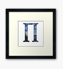 Starry Night Alphabet - Π Framed Print