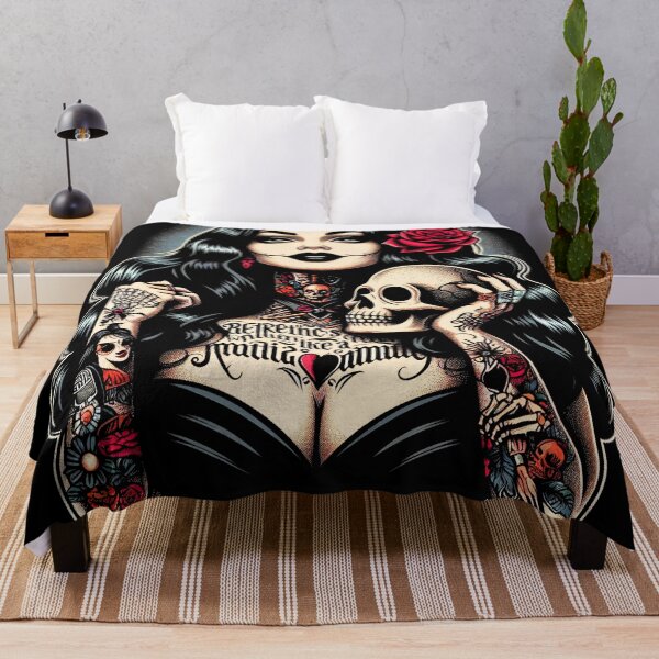 Item preview, Tattooed Goth Girl designed and sold by PulpVintage.