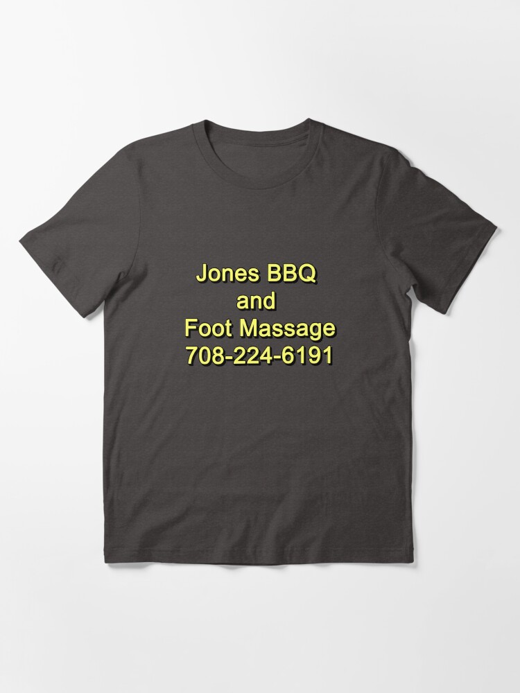 "Jones BBQ and Foot Massage" Tshirt by Plutto Redbubble
