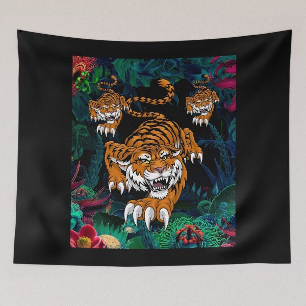 Item preview, TIGER GRAPHIC TRI-TIGER DESIGN  designed and sold by OnlineTshirtMan.