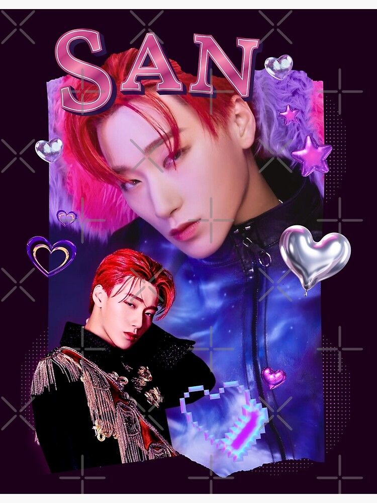 ATEEZ San Collage: Striking PURPLE Portrait