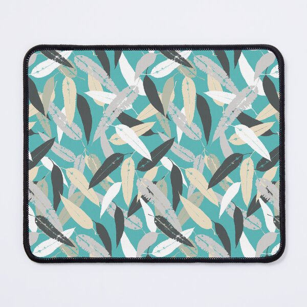 Item preview, Gum leaves on an rich aqua teal background designed and sold by SCdesignqld.