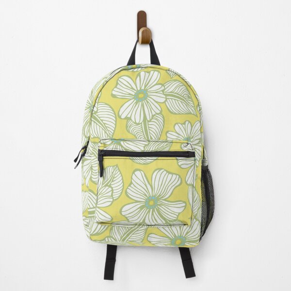 Item preview, Green and Yellow Hand Drawn Tropical Flowers and Leaves Pattern designed and sold by schorrnuff.