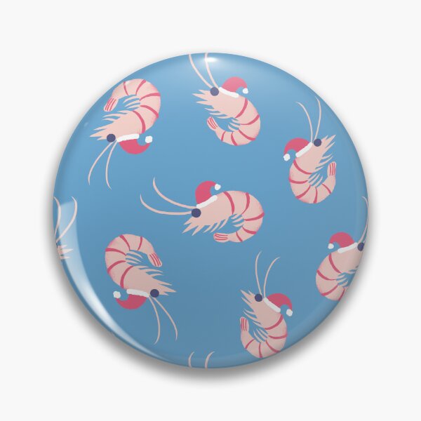 Item preview, Prawns in Christmas Hats - Blue designed and sold by lurepeating.