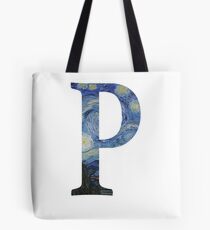 Starry Night Alphabet - P Tote Bag