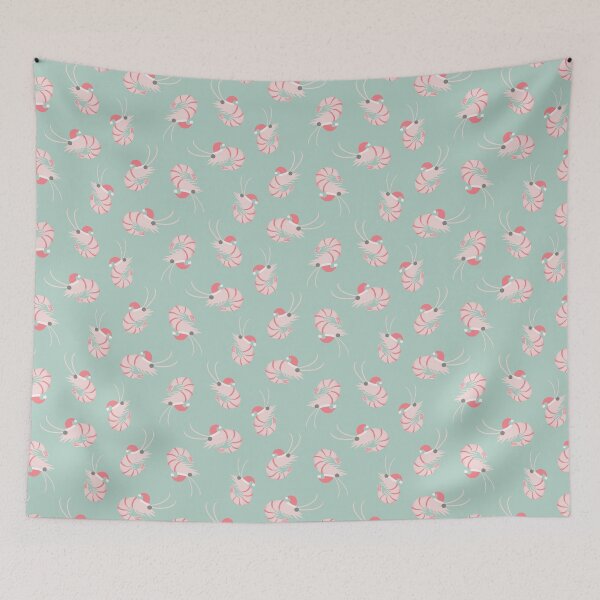 Item preview, Prawns in Christmas Hats - Mint designed and sold by lurepeating.