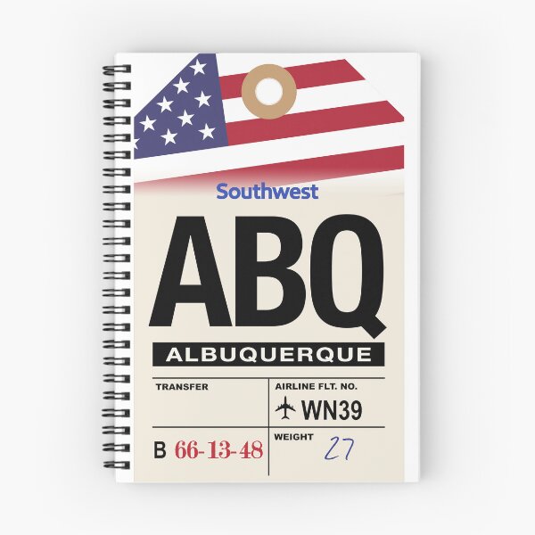 Item preview, Etiqueta de equipaje de la aerolínea Albuquerque (ABQ), Nuevo México designed and sold by travelwitheric.