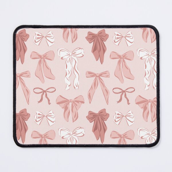 Item preview, Coquette feminine demure pink & white bows on preppy light pink designed and sold by sheena lange.