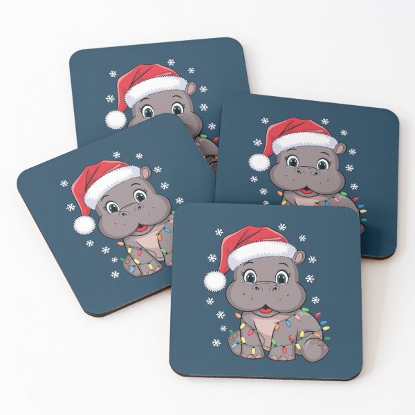 Item preview, Moo Deng Baby Hippo Merry Christmas designed and sold by NosandEdgy.